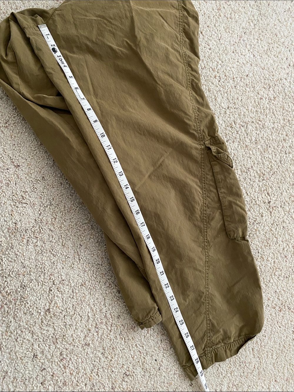 Free People Movement Cargo Parachute Pants. Green Khaki. S. - Picture 10 of 12